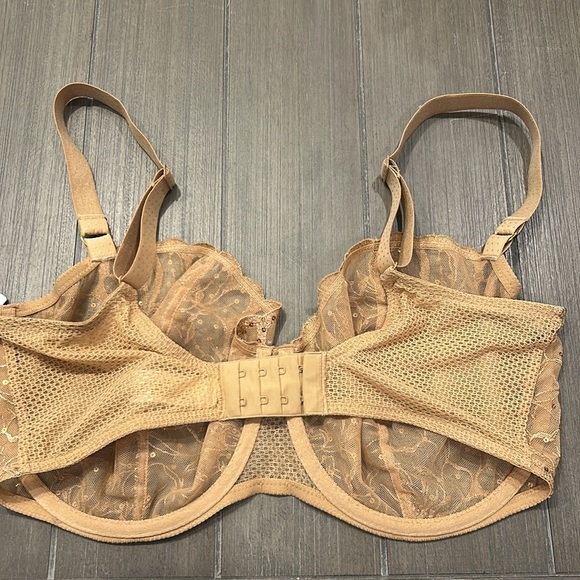 NWT! Chantelle Fleurs Signature Demi Bra - Toffee Sequins - Picture 8 of 13